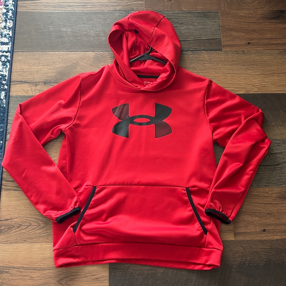 Under Armour Scarlet Hoodie with Black Logo